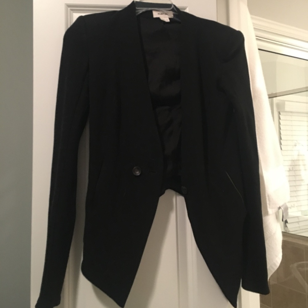Helmut Lang Black Cropped Knit Blazer size P